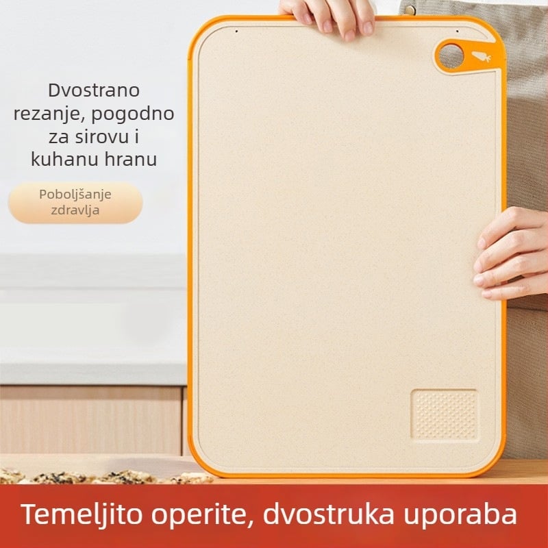Set daski za rezanje od pšenične slame, dvostrane, protuklizne, antibakterijske, otporne na plijesan