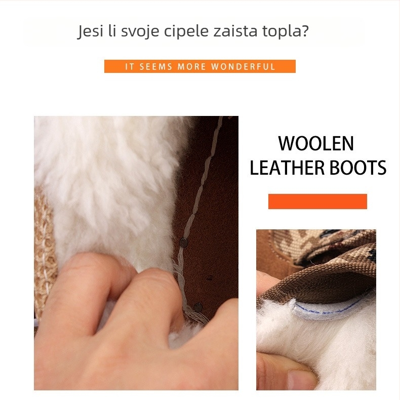 Unisex zimske outdoor cipele za vanjsku upotrebu, visok vrh, protuklizna debela potplata, poliester tkanina, izolirane za hladno vrijeme, pogodne za planinarenje i zimske sportove