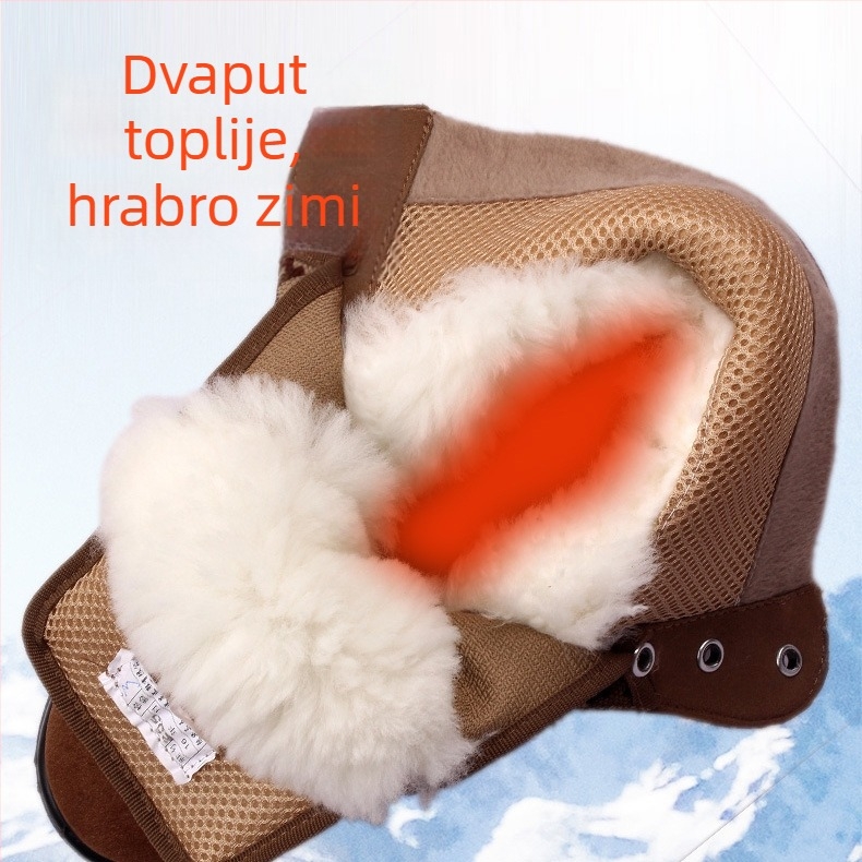 Unisex zimske outdoor cipele za vanjsku upotrebu, visok vrh, protuklizna debela potplata, poliester tkanina, izolirane za hladno vrijeme, pogodne za planinarenje i zimske sportove