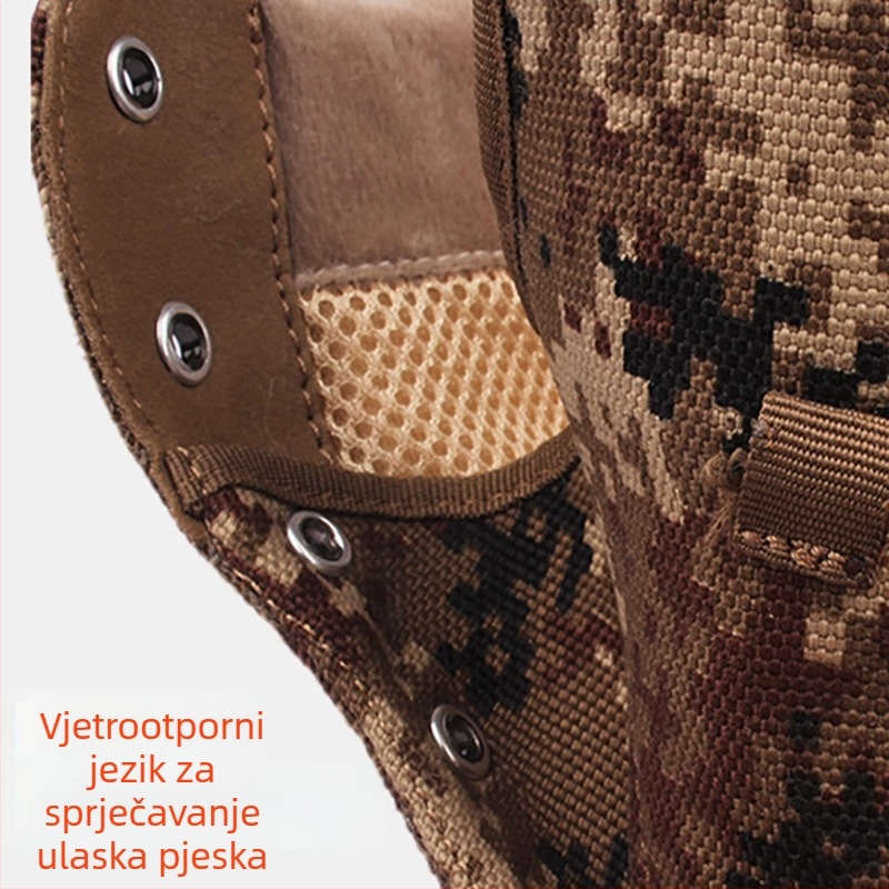 Unisex zimske outdoor cipele za vanjsku upotrebu, visok vrh, protuklizna debela potplata, poliester tkanina, izolirane za hladno vrijeme, pogodne za planinarenje i zimske sportove