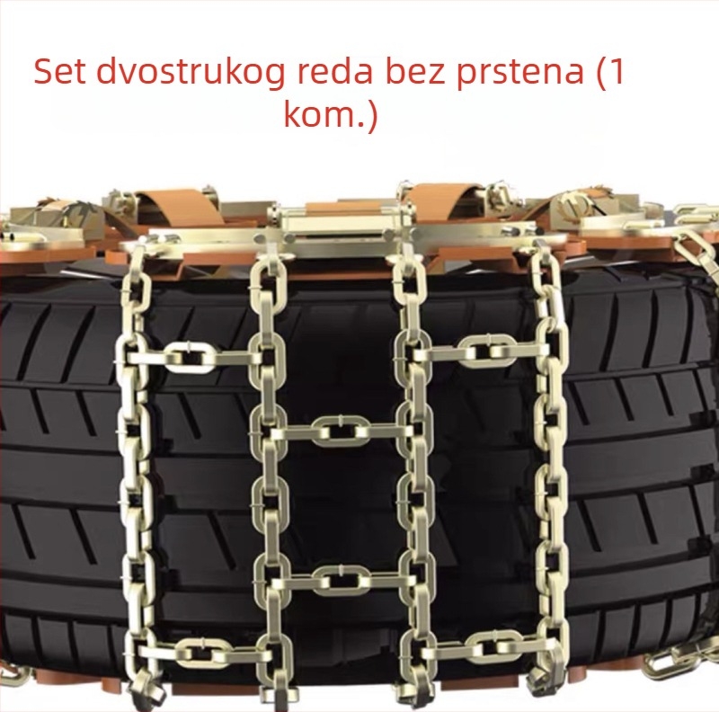 T-oblike anti-skid lanci za automobile, čelični, universalni za aluminijske felge, gume 165-275, težina 3-13 kg