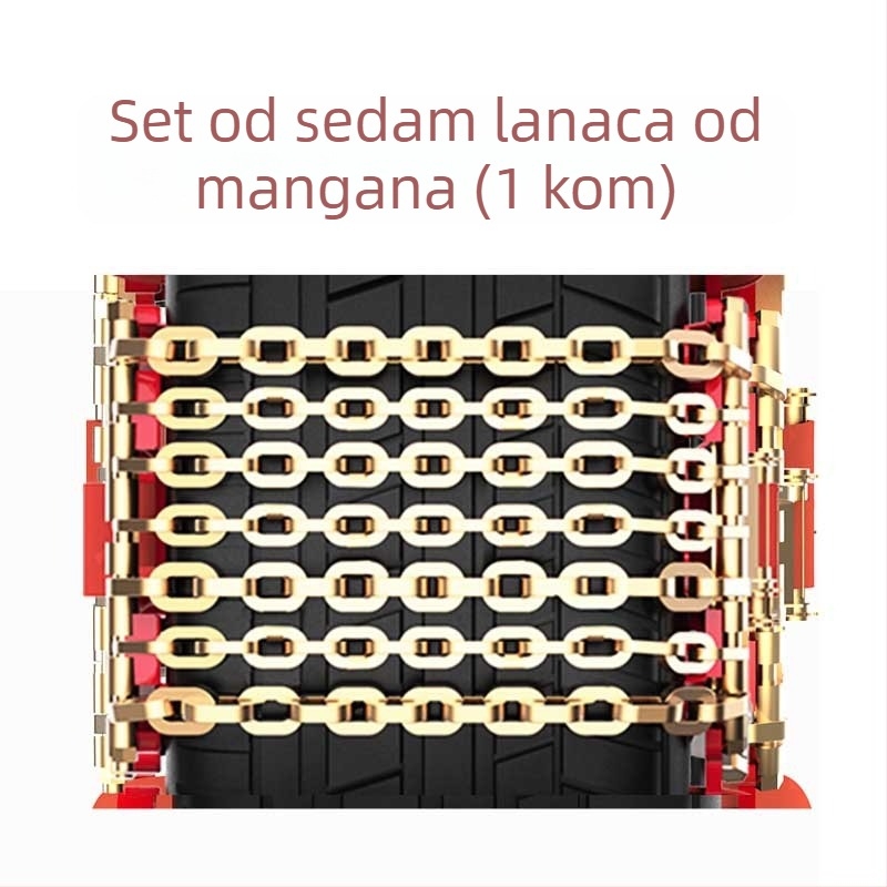 T-oblike anti-skid lanci za automobile, čelični, universalni za aluminijske felge, gume 165-275, težina 3-13 kg