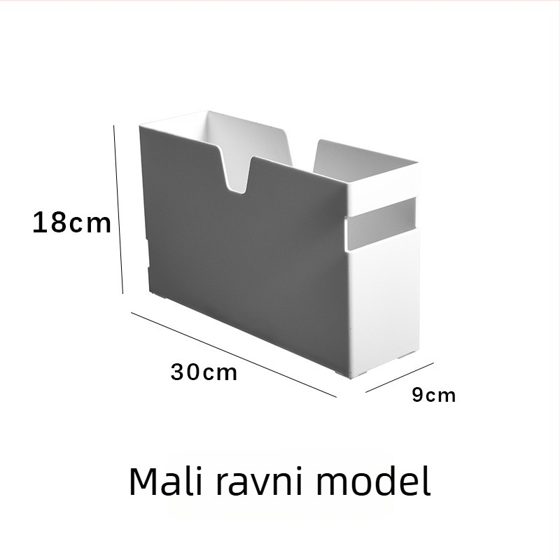 Japanski stil stolni pretinac za pohranu, PS plastika, 5L, otvoren vrh s mrežom, slaganje, dimenzije 30×18×15 cm