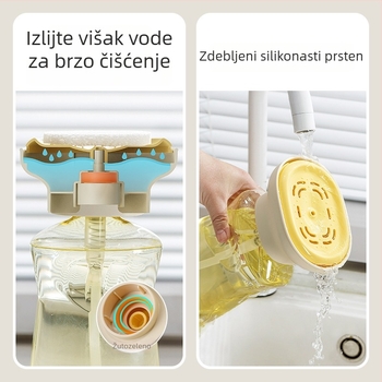 Dozator tekućeg sredstva za pranje posuđa za sudoper s ručnim pritiskanjem — Leiwei; 90 g; kućište: kućište; dijelovi za pritiskanje: PP; brtva: silikon; glatka završna obrada