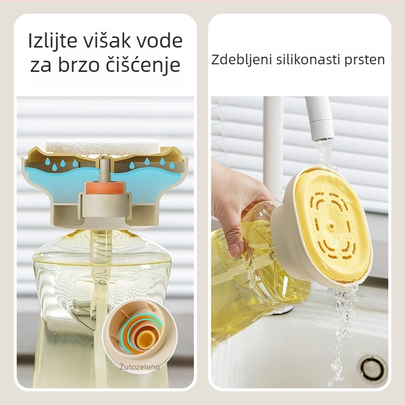 Dozator tekućeg sredstva za pranje posuđa za sudoper s ručnim pritiskanjem — Leiwei; 90 g; kućište: kućište; dijelovi za pritiskanje: PP; brtva: silikon; glatka završna obrada
