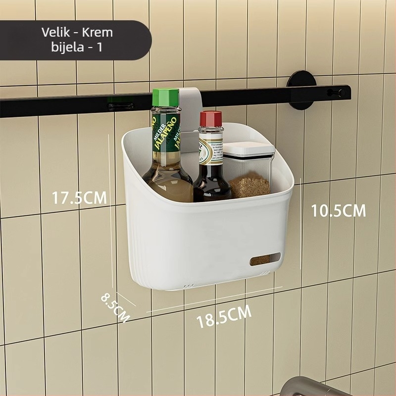 Kuhinjska viseća košarica za pohranu, plastična, moderan minimalistički stil, model: jedan paket