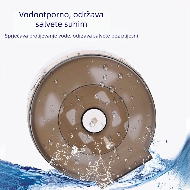 Zidna kutija za rolu toaletnog papira u kupaoni | Plastika | Bez bušenja montaža | Vodootporna | Moderan minimalistički dizajn