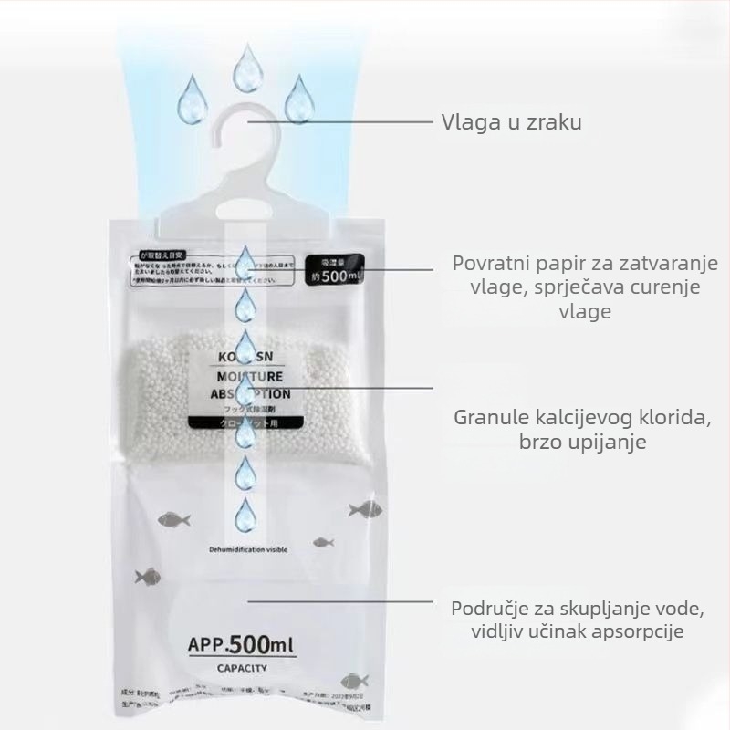 Viseća vrećica za dehumidifikaciju – CSDAI, Pengyi – Kućni desikant, u vrećici