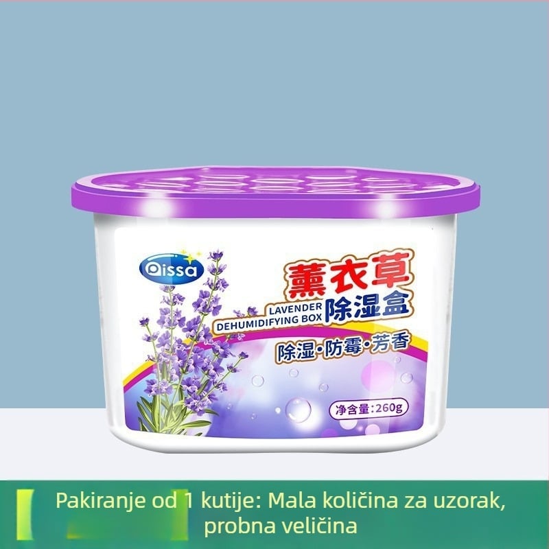 Desikantna kutija s vrećom za apsorpciju vlage, otporna na plijesan, miris lavande, 260 g