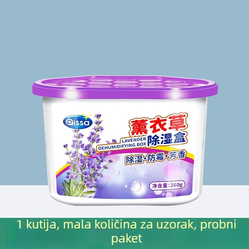 Desikantna kutija s vrećom za apsorpciju vlage, otporna na plijesan, miris lavande, 260 g