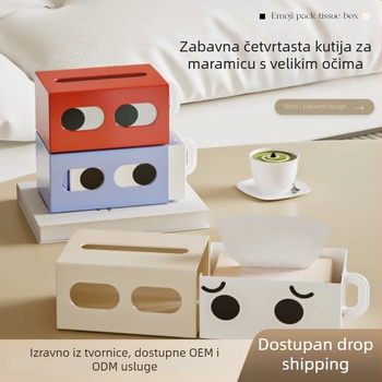 Stolna kutija za maramice, plastična, višenamjenski organizator, pogodna za auto, dnevnu sobu i kupaonu, paket od 10 kom