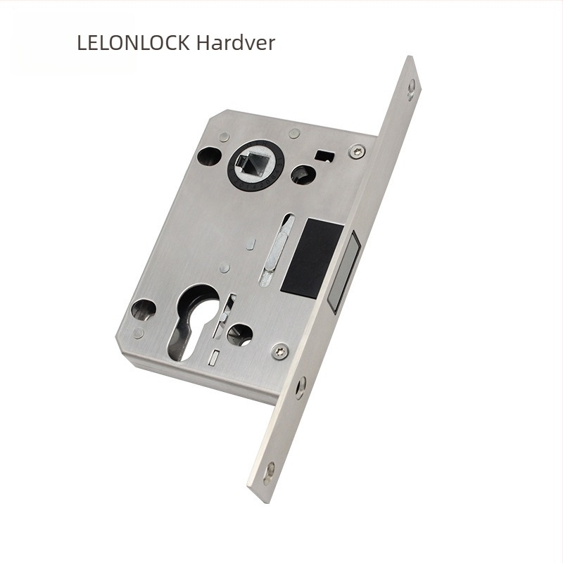 Korpus brave od nehrđajućeg čelika, model RML-35, nevidljiva magnetska jezičica, razmak rupa 55×72 mm, za drvena vrata