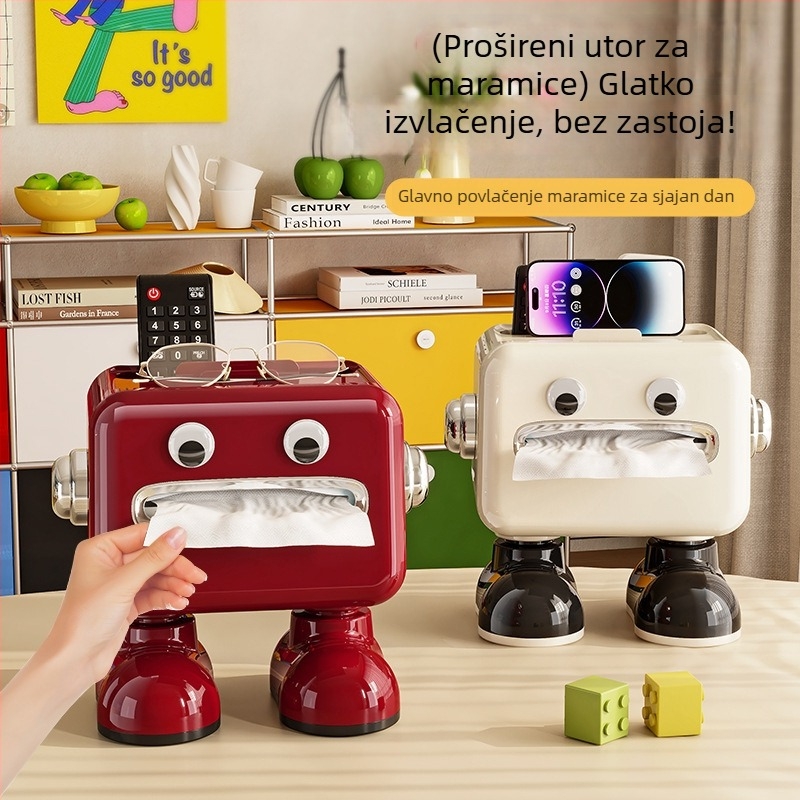 Stolna kutija za maramice s preklopnim poklopom, plastični višenamjenski držač, vodootporna, za dnevni boravak