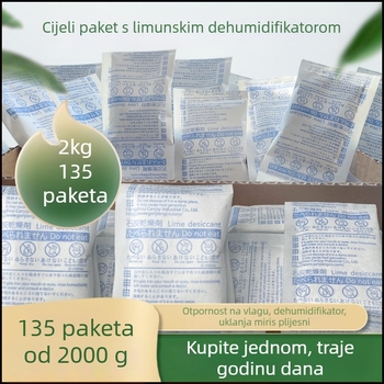 Lime desikant vrećica za sušenje i kontrolu vlage, 15 g, u vrećici, postavljanje ravno