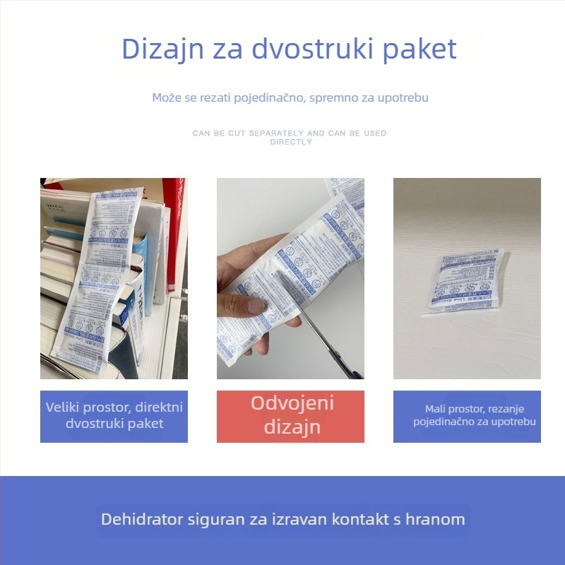 Lime desikant vrećica za sušenje i kontrolu vlage, 15 g, u vrećici, postavljanje ravno