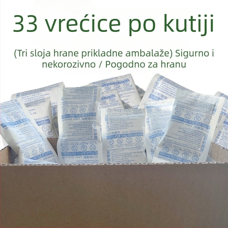 Lime desikant vrećica za sušenje i kontrolu vlage, 15 g, u vrećici, postavljanje ravno