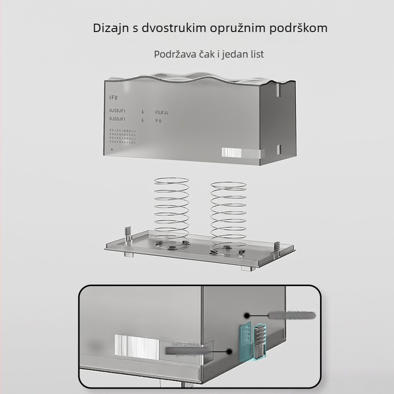 PET stolna kutija za salvete, model 2922, moderni i minimalistički stil, višestruka uporaba, izvučiva salveta, brend Mary's Brother