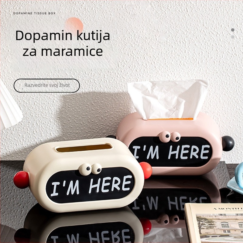 Dopamine kutija za maramice More pie, PP, Model 9022, 60 kom, pogodna za auto, dnevni boravak, kupaonica, stil: lagani luksuz