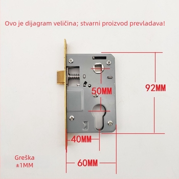 Tijelo brave za drvena vrata s kvakom – bakreno tijelo, 158 g, moderan dizajn, HX