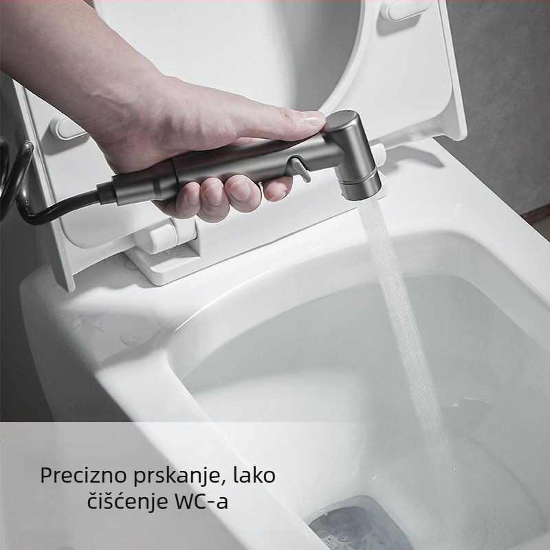 WC sprej pištolj s kutnim ventilom, potpuno bakrenog sastava, jednofunkcionalni, CE certifikat, prilagodba je moguća, ugradnja nije uključena