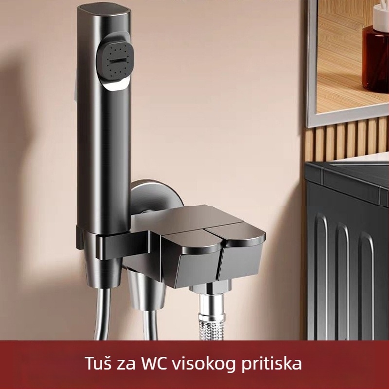 Toaletna prskalica s zidnim bakrenim kutnim ventilem, 1,5 MPa, G1/2, Toilet Companion, modernistički minimalistički stil
