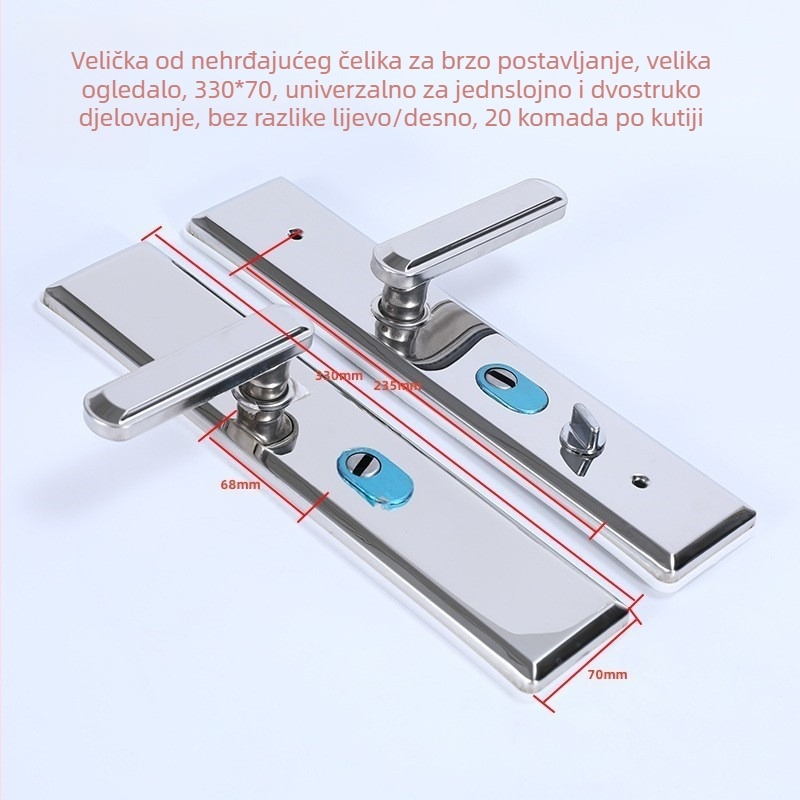 Julong panel ručke za vrata od nehrđajućeg čelika, univerzalna primjena, moderan minimalistički stil