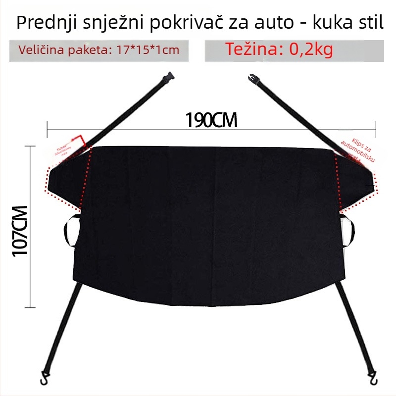 Pokrov za snijeg za prednji dio automobila, Oxford tkanina, magnetsko učvršćivanje, kompatibilno s Toyota, mogućnost prilagođenog logotipa