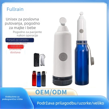 Prijenosni Type-C električni irigator za intimnu higijenu, raspršivač s tri brzine, može se spojiti s bocom mineralne vode, ABS+PC, Fulin