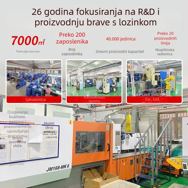 Kutija za lozinke s kukom, aluminijska legura, model CH-807-L, mehanički mehanizam zaključavanja, debljina šipke 9 mm, razmak šipki 28 mm