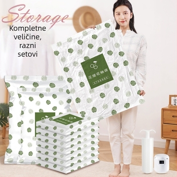 Vakuumska torba za odjeću i pokrivače – deblja, usisni tip, PA+PE materijal, bez pumpe, paket 150 kom