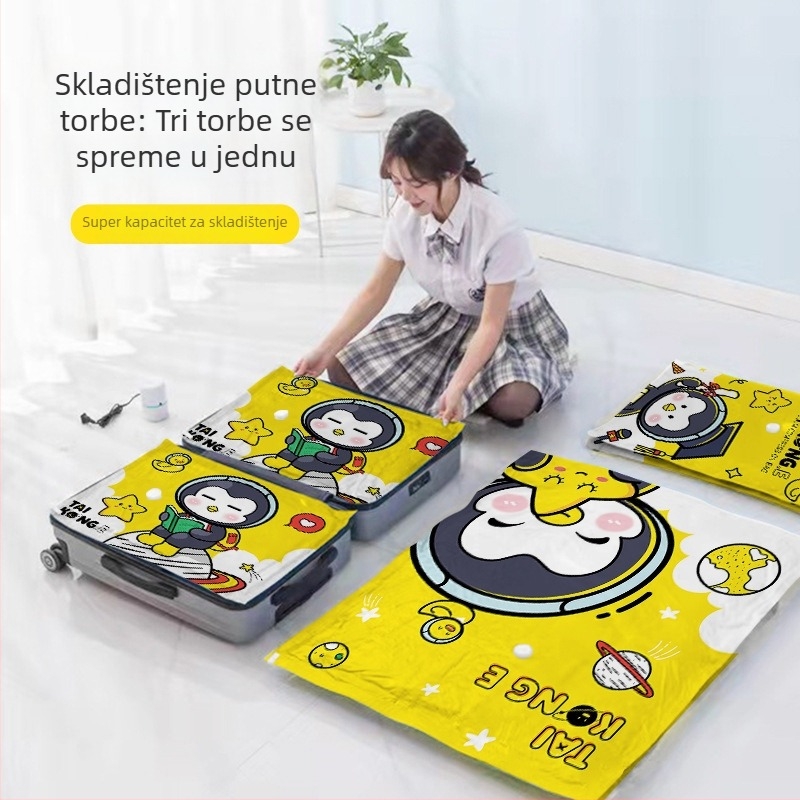 Vakuumska kompresijska vreća za pokrivače i odjeću, usisni tip, PA-PE materijal, model Y171, porijeklo Zhejiang