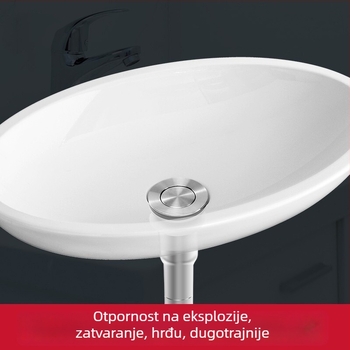 Lilong LL-15003 nehrđajući čelik, jedinstveni univerzalni flip-drain za keramički umivaonik – materijal 304, težina 256, moderan stil jednostavnosti