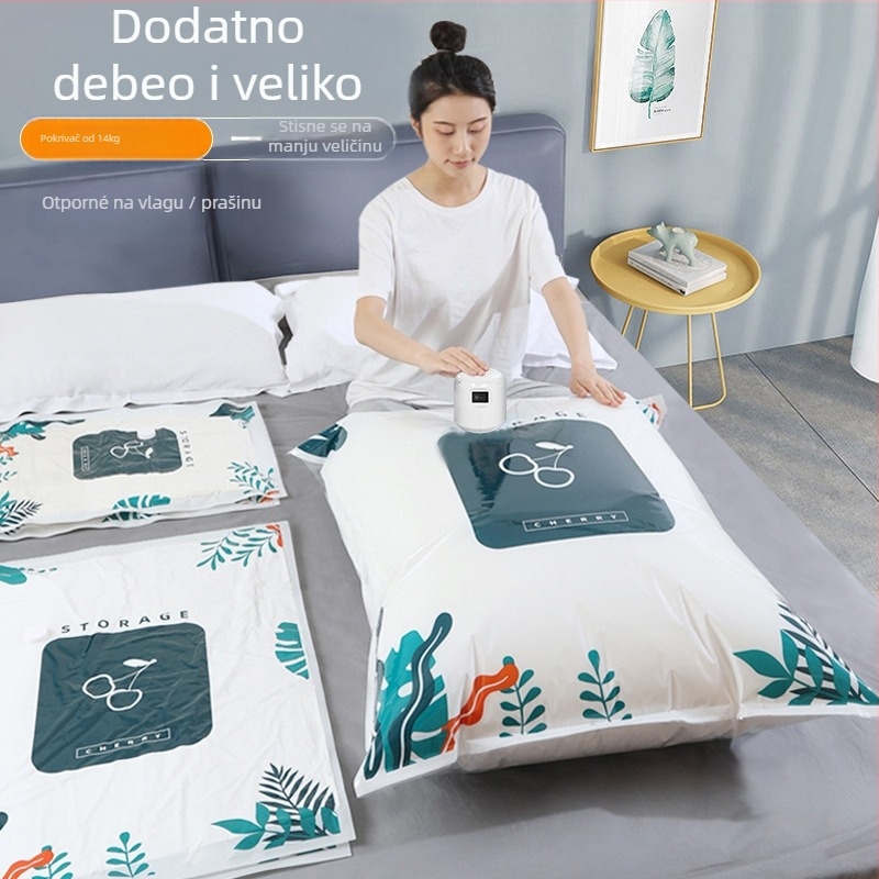 KNOWME Extra Large vakuumske vrećice za skladištenje – PA/PE materijal, tip usisavanja, 150 komada u pakiranju