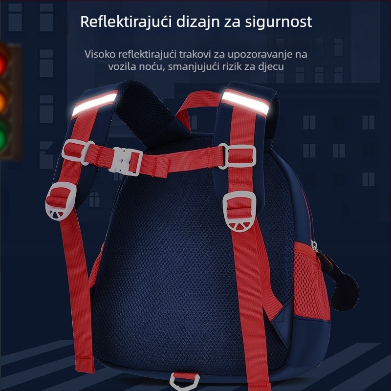 Olang dječji ruksak s motivom bagra, prozračan i vodootporan poliester, ultra lagan, antibakterijski, zakrivljene naramenice