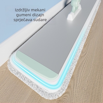 Ploški mop s teleskopskom ručkom od aluminijske legure, mikrovlakno, dvostruka uporaba mokro/suvo, nosivost iznad 10 kg