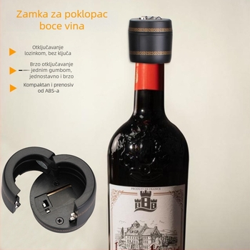 Brava za bocu vina - trojcifrena lozinka, ABS plastika, model Sw8314, za boce pića