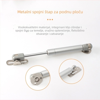 Pneumatska šipka s gumom glavom za ormare s preklopnim vratima, 100N, metal