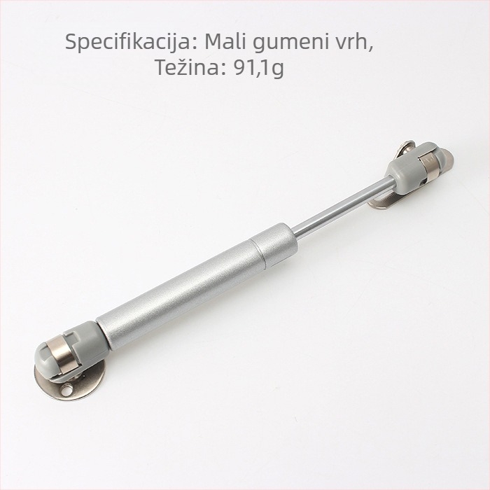 Pneumatska šipka s gumom glavom za ormare s preklopnim vratima, 100N, metal