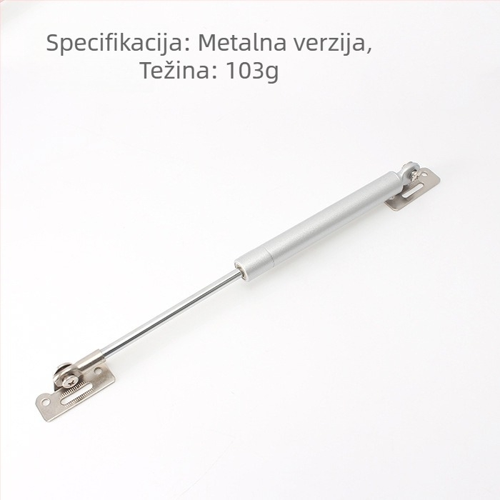 Pneumatska šipka s gumom glavom za ormare s preklopnim vratima, 100N, metal