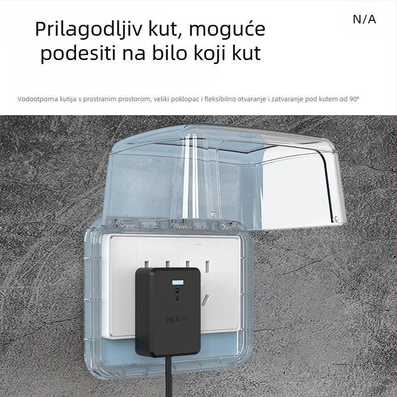 FDUN 118-tip univerzalni dvodjelni vodootporni poklop utičnice za prekidač, kutija protiv prskanja za pametnu WC i bojler