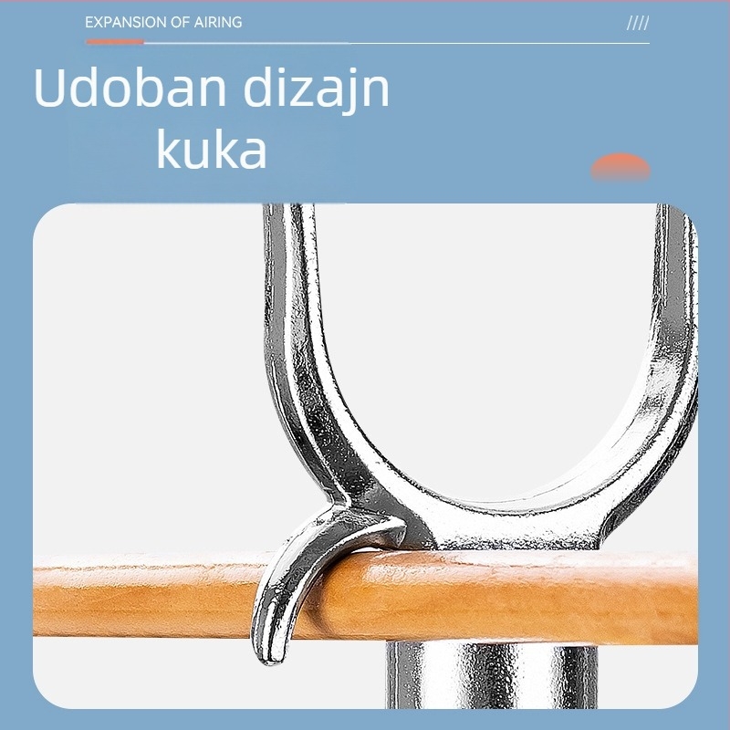 Teleskopska sušilica za rublje za dom i balkon, PP + aluminijska legura, lansiranje 2025, bez marke