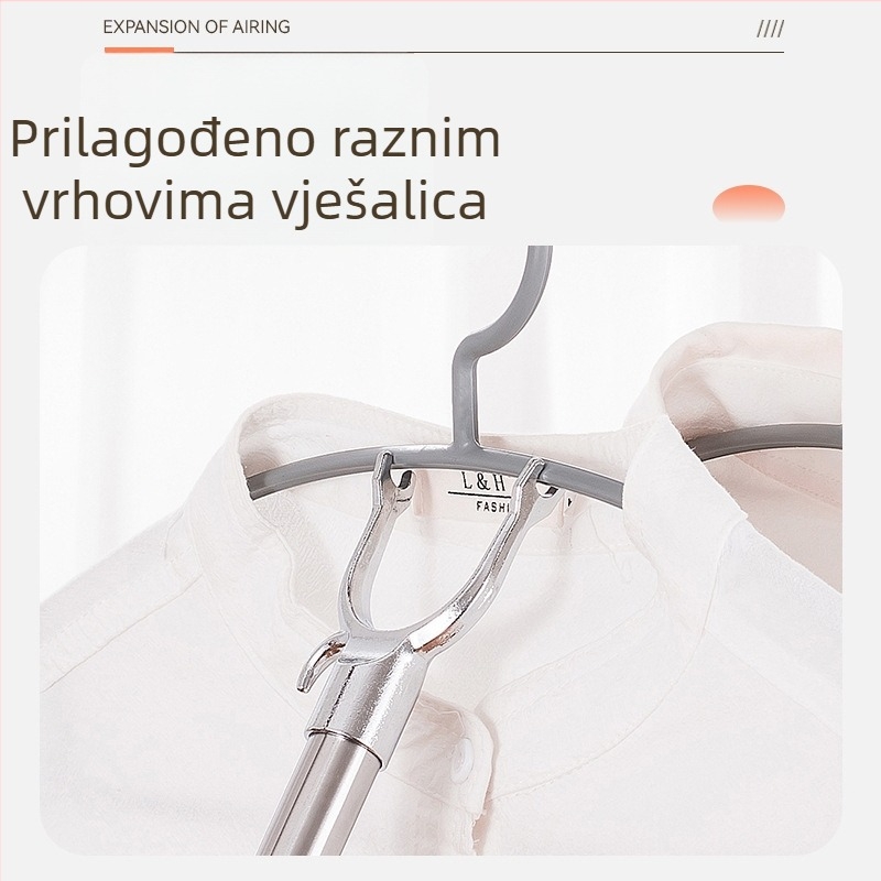 Teleskopska sušilica za rublje za dom i balkon, PP + aluminijska legura, lansiranje 2025, bez marke