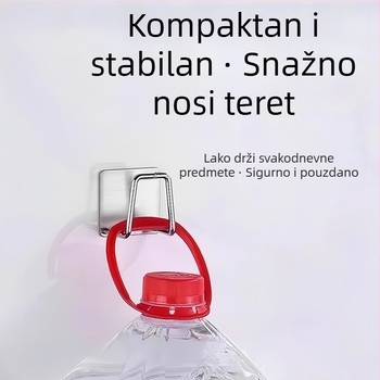 Metalni teleskopski zidni nosač za šipku zavjese, bez bušenja, ljepilo za sušenje rublja na balkonu