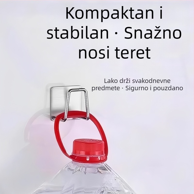 Metalni teleskopski zidni nosač za šipku zavjese, bez bušenja, ljepilo za sušenje rublja na balkonu