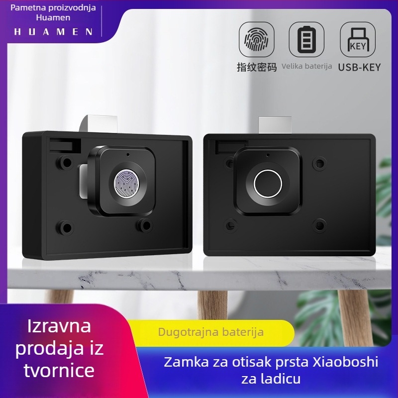 Elektronički zaključavanje s otiskom prsta i lozinkom za ladice i ormare, model 138-1AP; pohranjeno 10 otisaka; više od 100k otključavanja; skeniranje 0,1 s; radna temperatura -20…70°C; pogodna za ladice, ormariće, arhive i seife