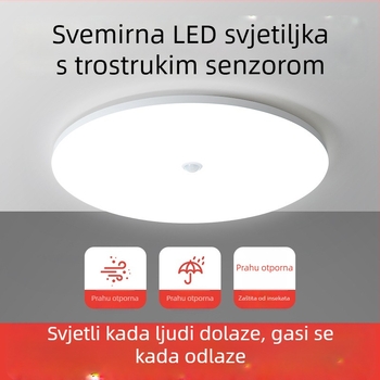 Stropna svjetiljka (LED, senzor pokreta, 220V, domet 10-15 m²)