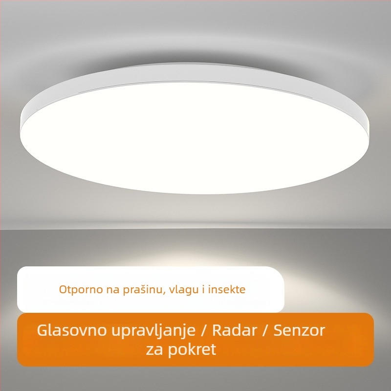 Stropno LED svjetlo sa senzorom i glasovnim upravljanjem za hodnik i stubište – 220V, pokriće 5-10 m², senzor pokreta