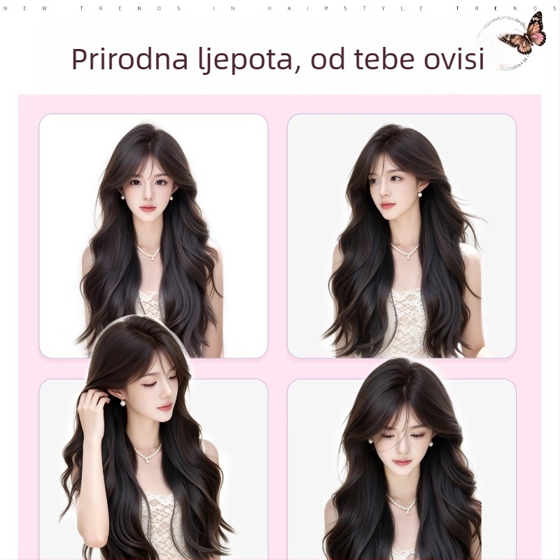 Ekstenzije za kosu za žene, volumen gornji dio, žica otporna na toplinu, mehanizam obrade, nije moguće bojati niti kovrčati