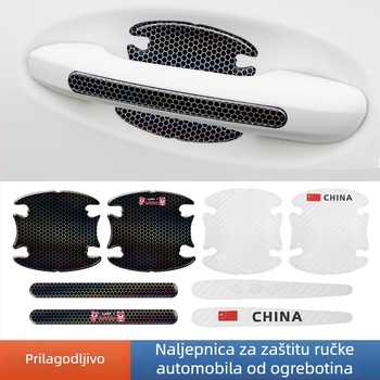 3D naljepnice za kvaku vrata automobila – Cartoon uzorak, ljepilo