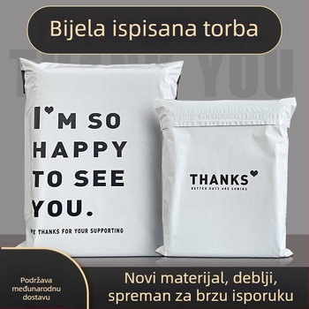 Ekspres vrećica za odjeću, ojačana, s prilagođenim logom, samozatvarajuća, 100% čisti materijal, offsetni/sitotisak i UV tisak